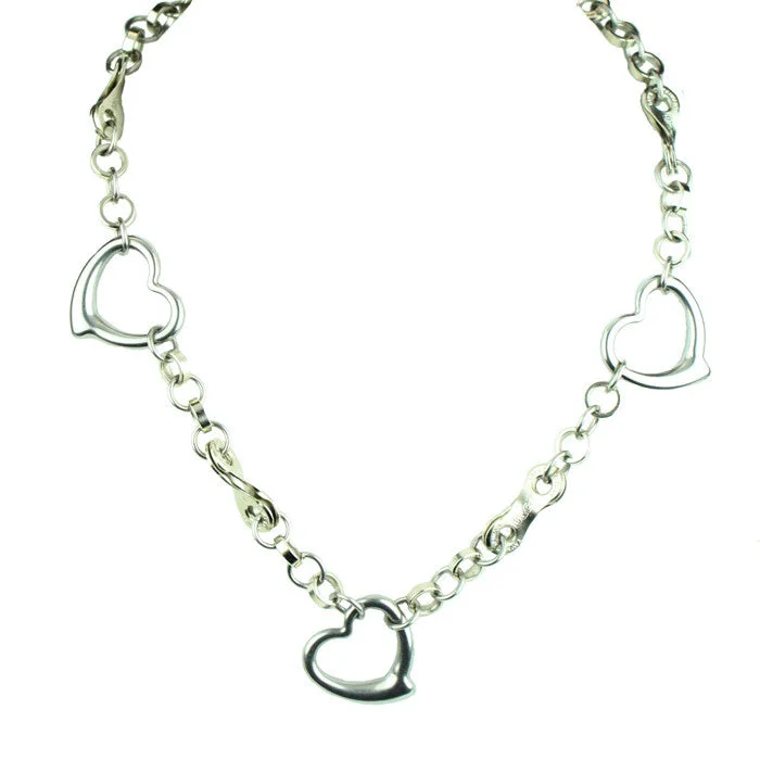 adjustable ridge necklace-Stainless Steel Heart Chain Necklace - Wholesale