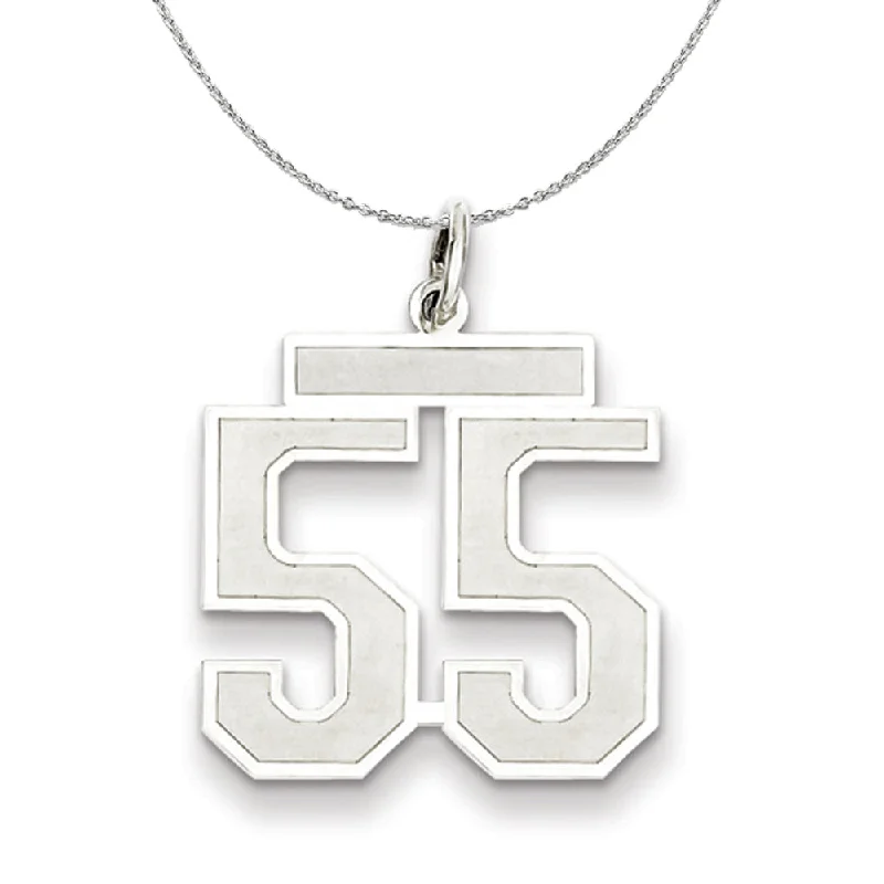 bold opal ridge necklace-Sterling Silver, Jersey Collection, Medium Number 55 Necklace