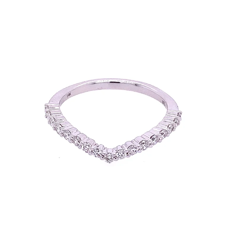 polished silver twist ring-1/3 CTW Diamond Wedding Band in White Gold