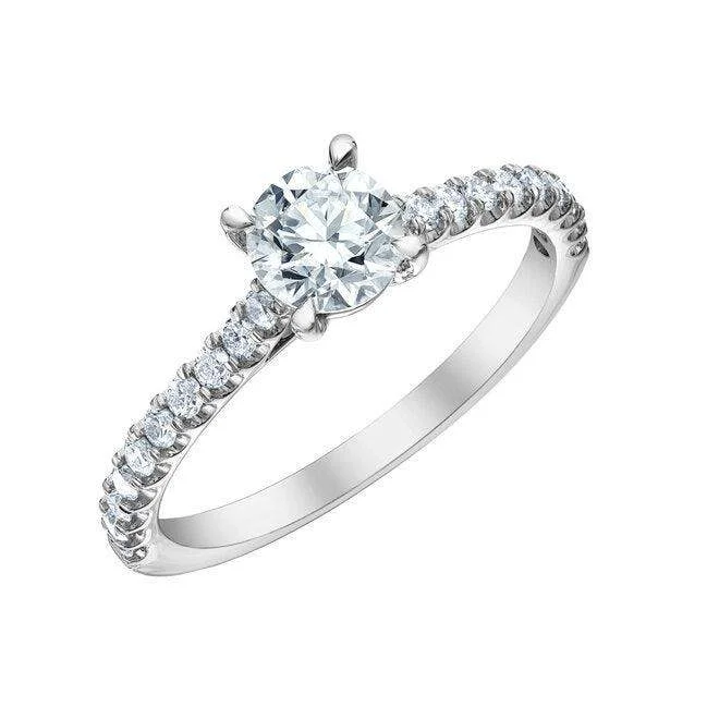 boho-inspired spinel ring-1.30 Carat Solitaire Ring 14k White Gold