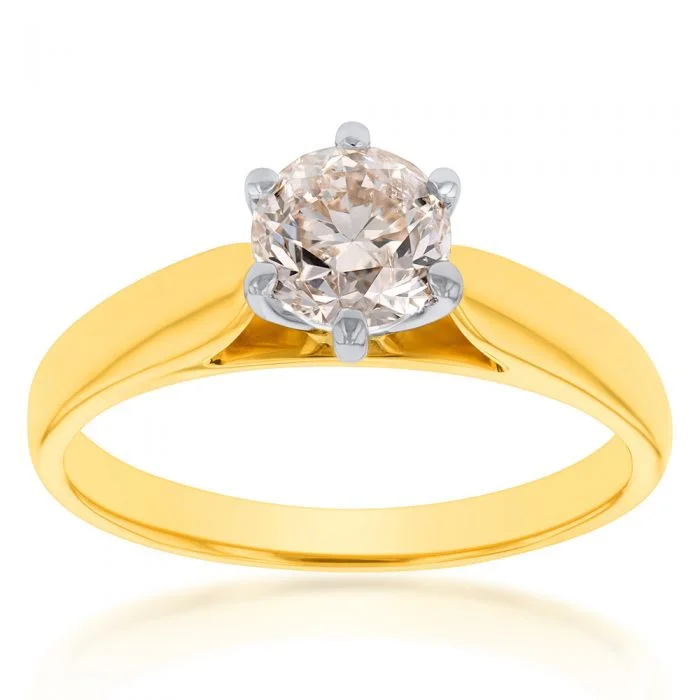 engraved trust ring-18ct 1.10 Carat Diamond Solitaire Ring