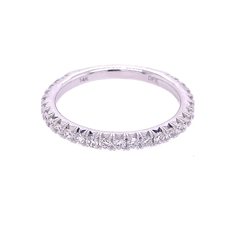 modern overlapped band ring-.50 CTW Diamond Band in White Gold