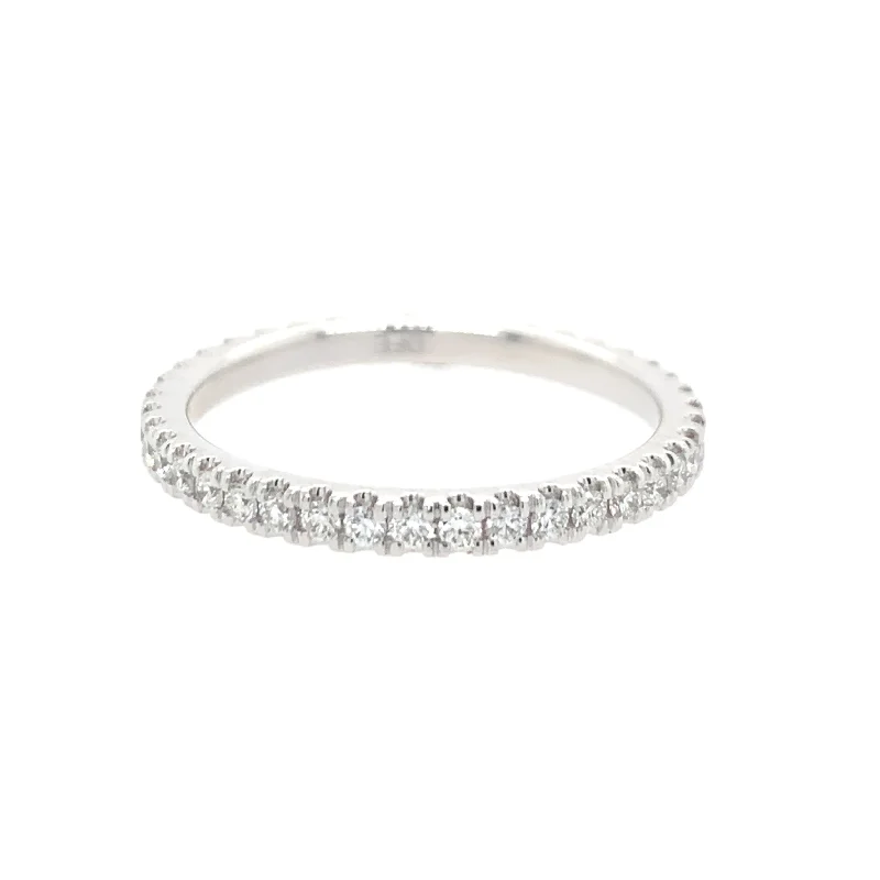 nature-themed ridge ring-.54 CTW Diamond Eternity Band in White Gold Size 6.5