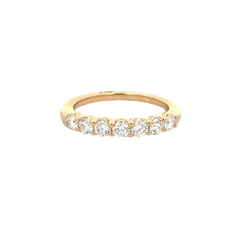 modern sleek orbit ring-.75 CTW Diamond Wedding Band in Yellow Gold