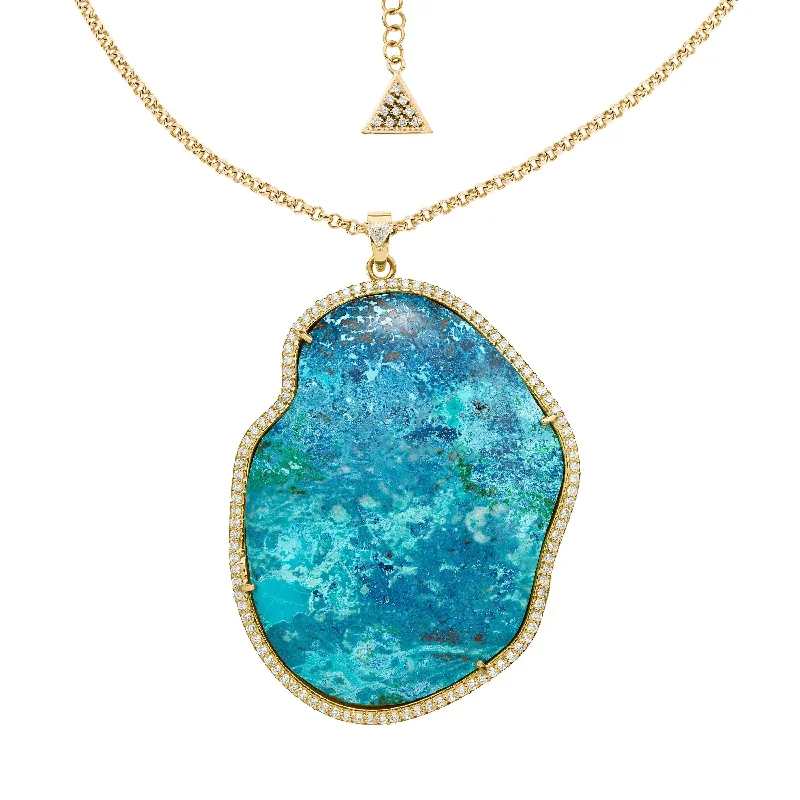 bold sapphire ridge necklace-Adriana ~ Shattuckite Necklace