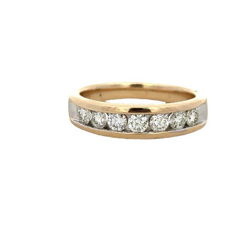 timeless radiant-cut diamond ring-Channel Set Diamond Band in Yellow Gold