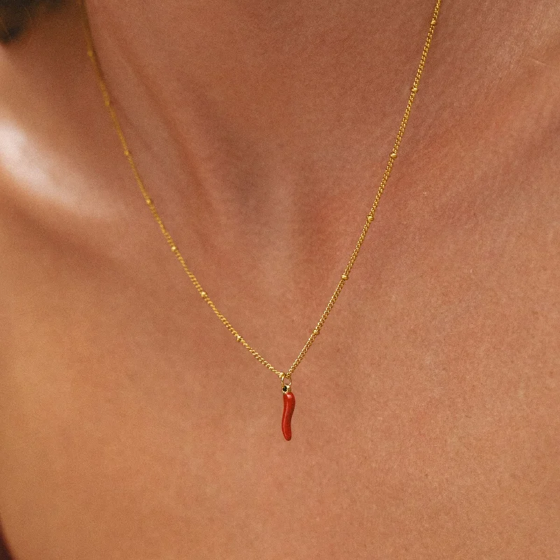 adjustable flame necklace-Chilli Necklace