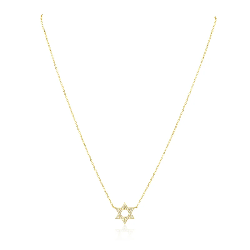 polished rose twist necklace-Classic Star of David Necklace