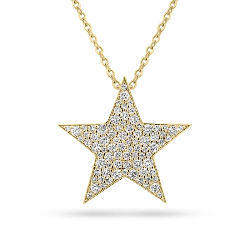 polished rose twist necklace-Diamond Classic Star Pendant