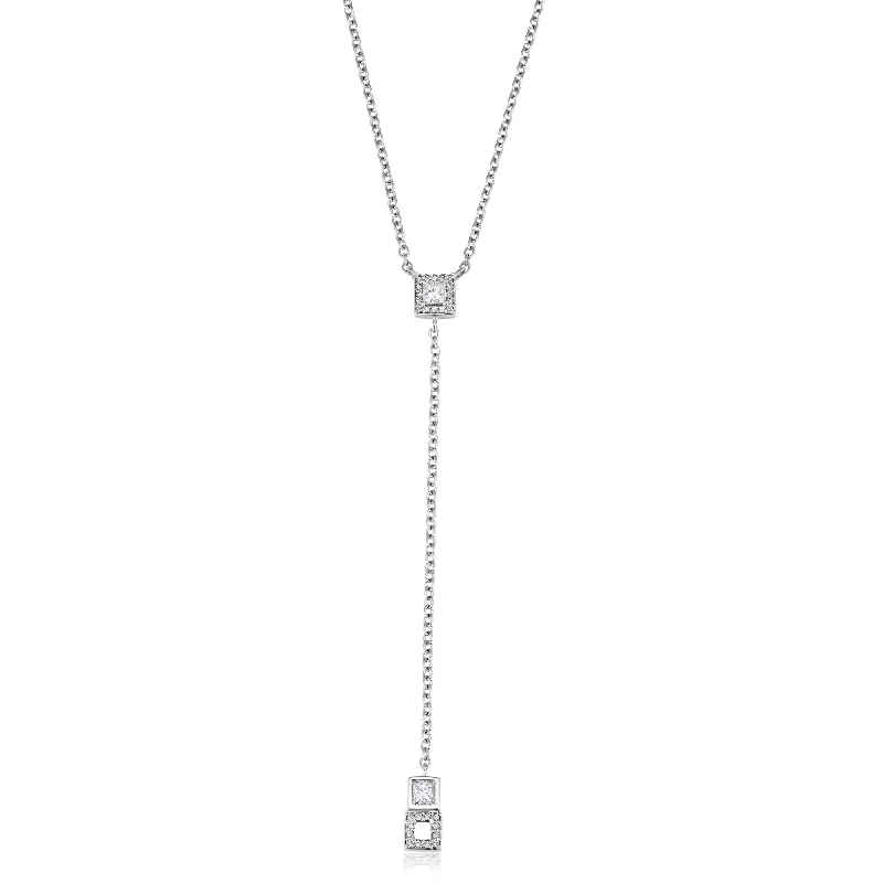 minimalist octagon necklace-Frosted Ice Drop Necklace