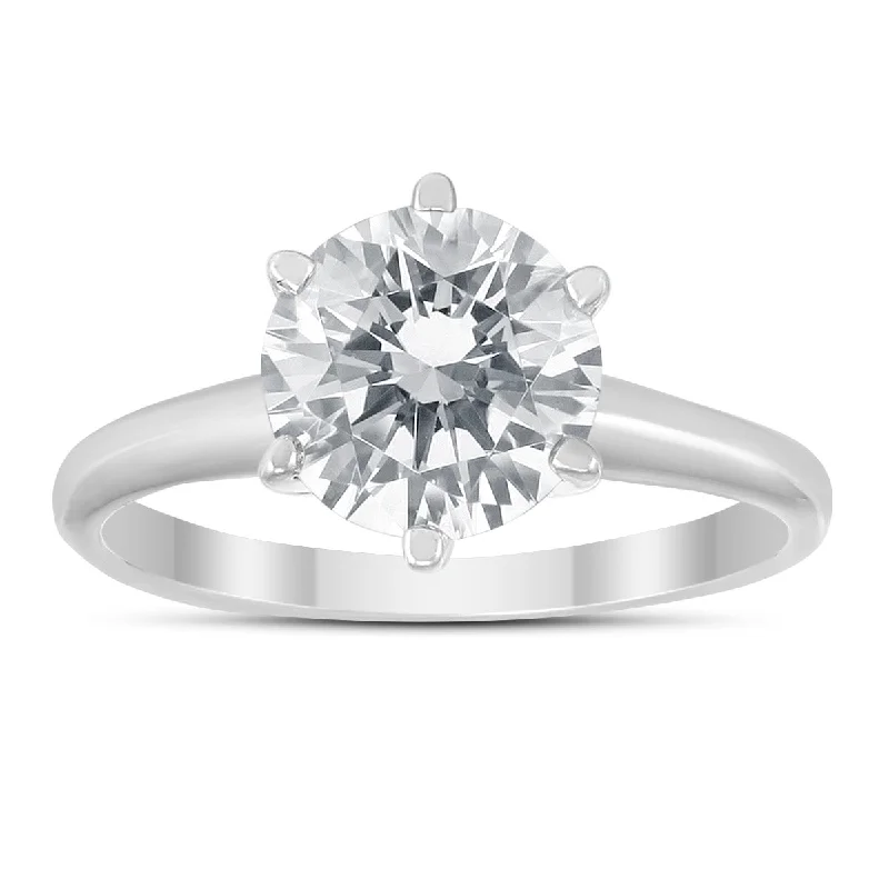 raw spinel statement ring-IGI Certified Lab Grown 1 1/4 Carat Diamond Solitaire Ring in 14K White Gold (J Color, SI2 Clarity)