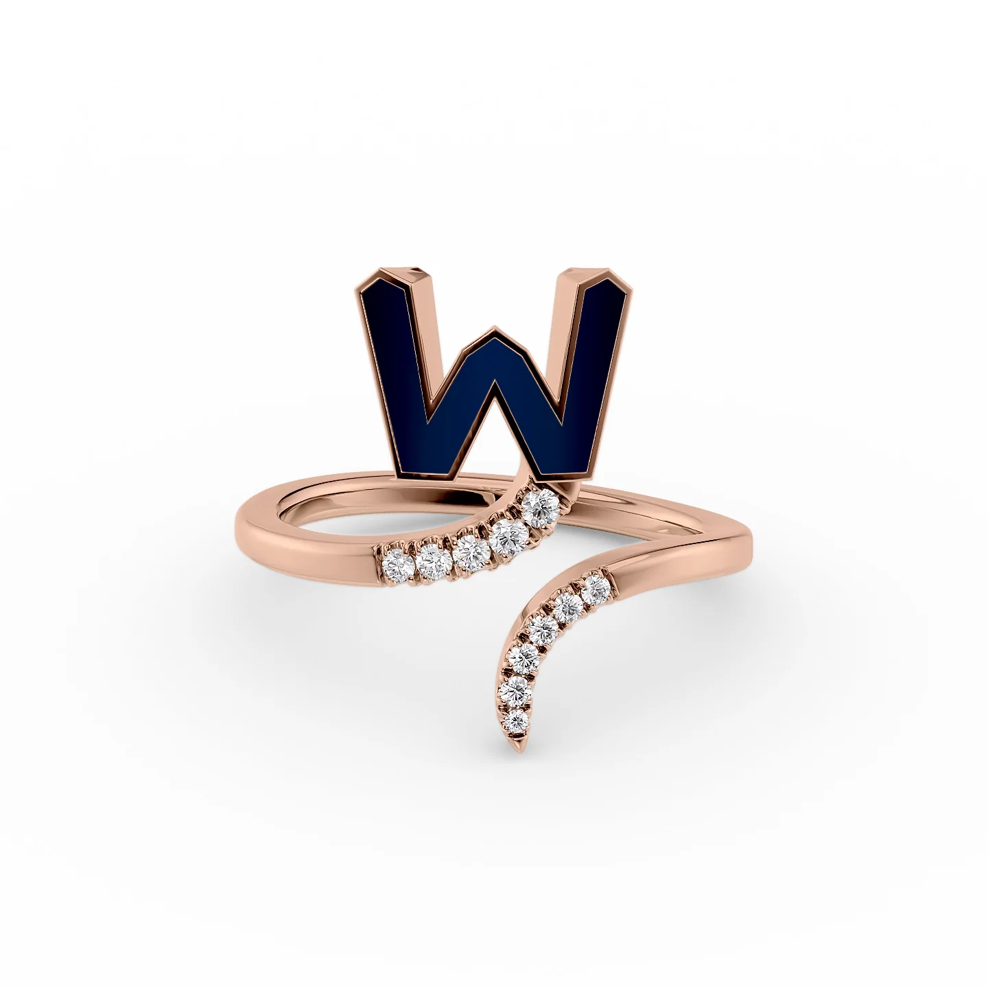 engraved vow ring-Initial Letter Dainty Ring