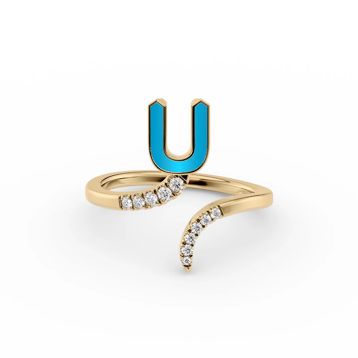 raw spinel statement ring-Initial Letter Dainty Ring