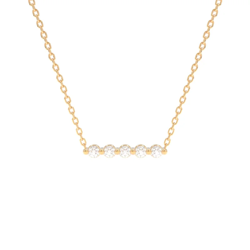 modern sleek crest necklace-Jennie Bar Necklace