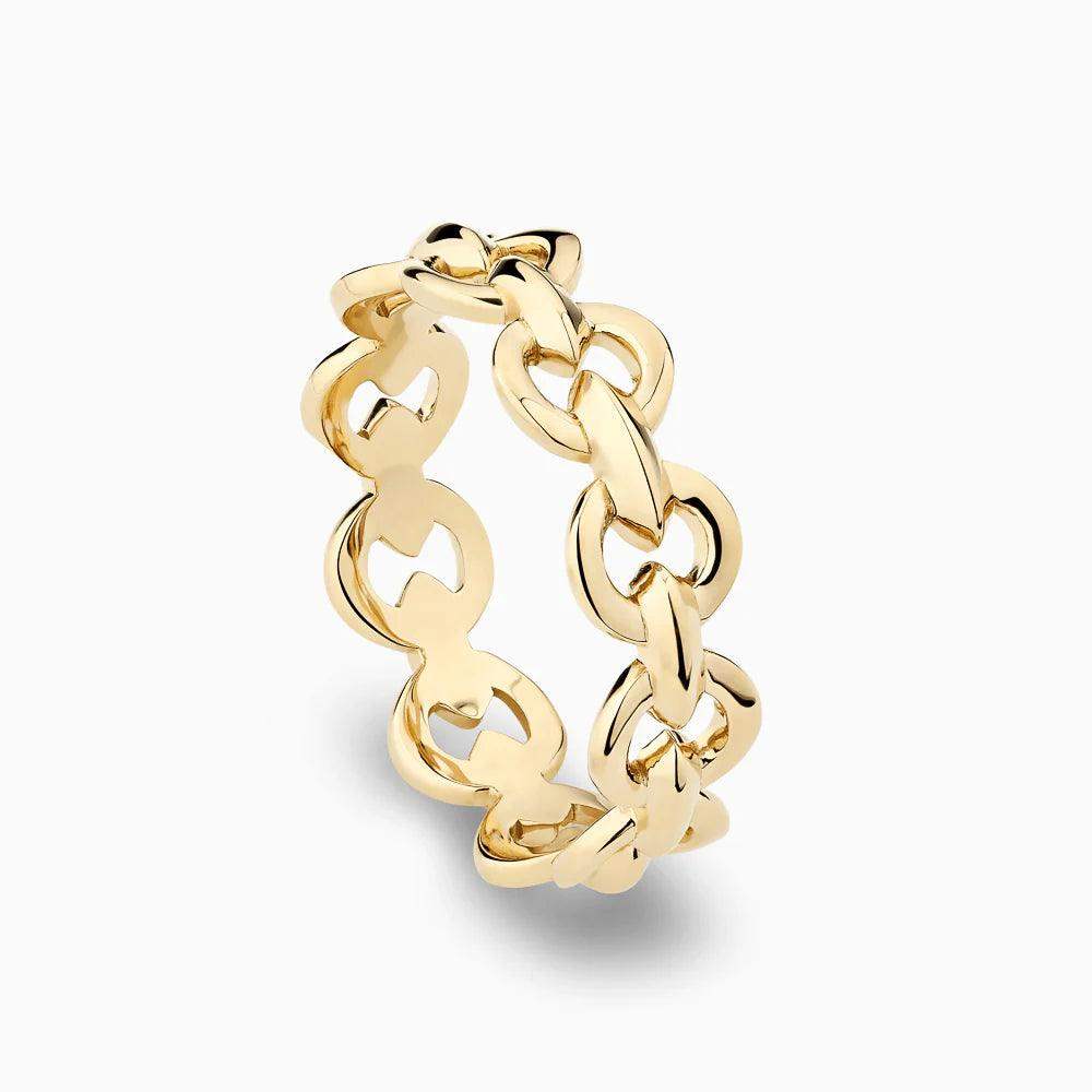 bohemian peak ring-Linked Love Ring in 18k Yellow Gold