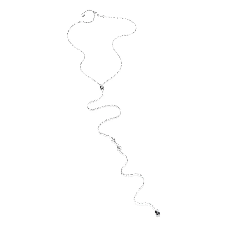 dainty thorn chain necklace-Lunar Ice Lariat