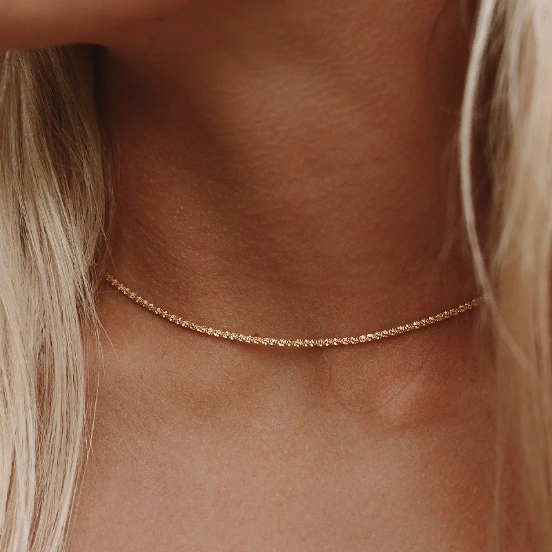 adjustable nickel choker necklace-"Piana" Necklace