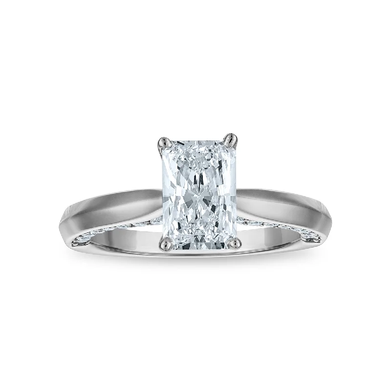 gothic-inspired batwing ring-Signature EcoLove 2 CTW Lab Grown Diamond Engagement Ring in 14KT White Gold