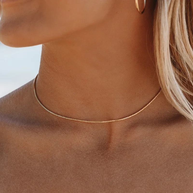 modern orbit gem necklace-Fine Choker