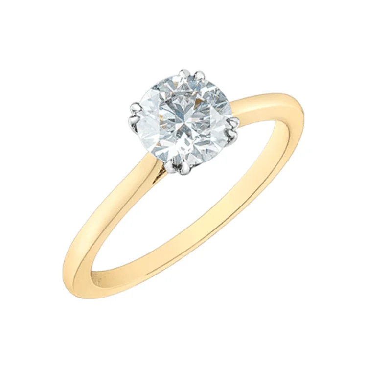 bohemian ridge ring-Solitary Ring 1.02CT in 14k yellow gold