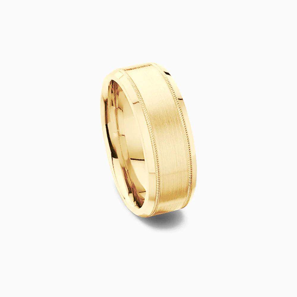 minimalist arch ring-Twin Moat Band in 18k Yellow Gold