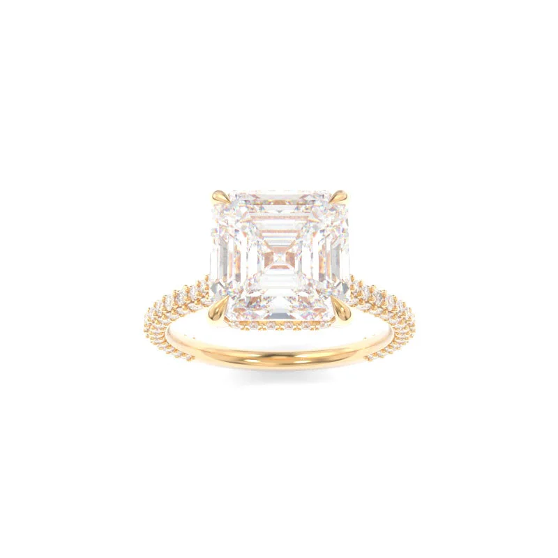 antiqued gold band ring-Vanessa Ring Asscher