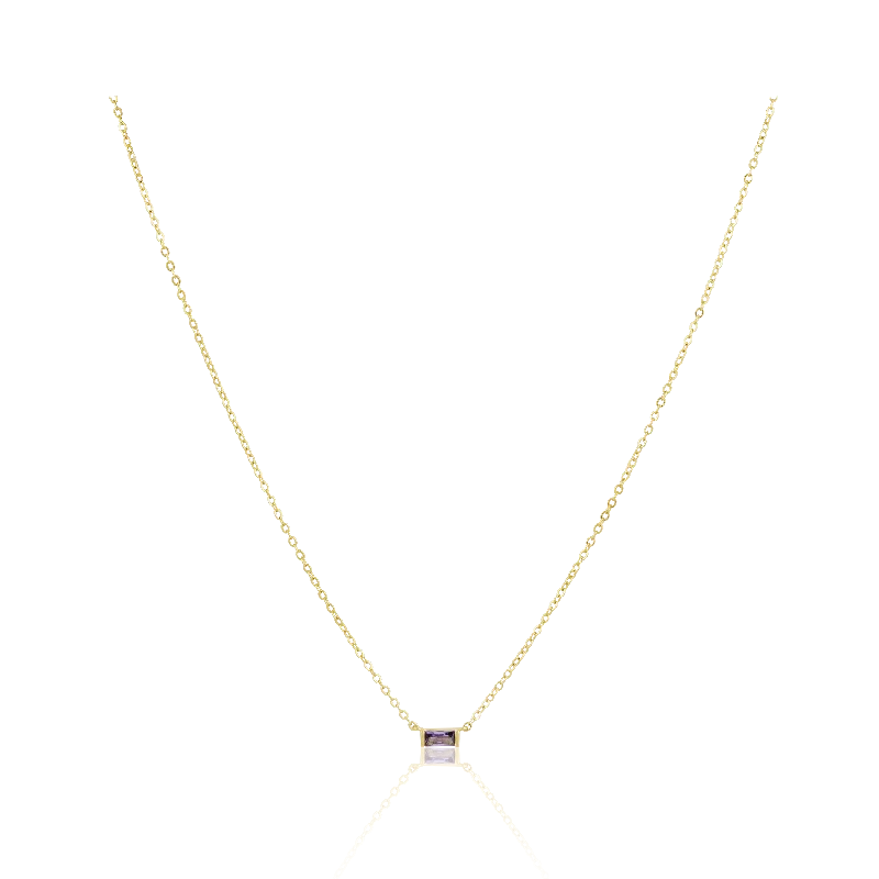 polished gold twist necklace-Willow Necklace- Purple