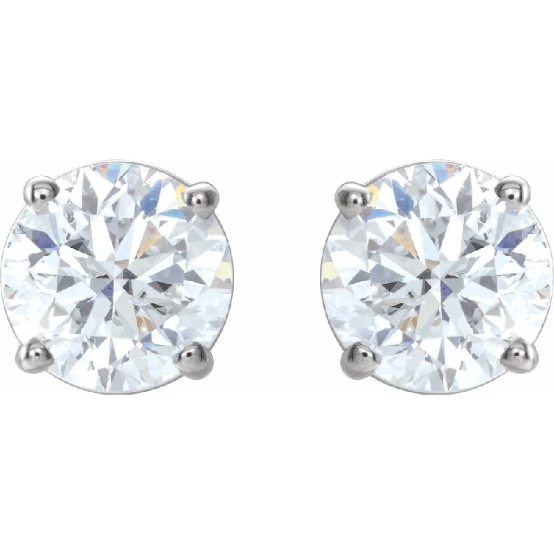 bold sapphire ridge earrings-14k White Gold 1 1/2 CTW Diamond Stud Earring for Women