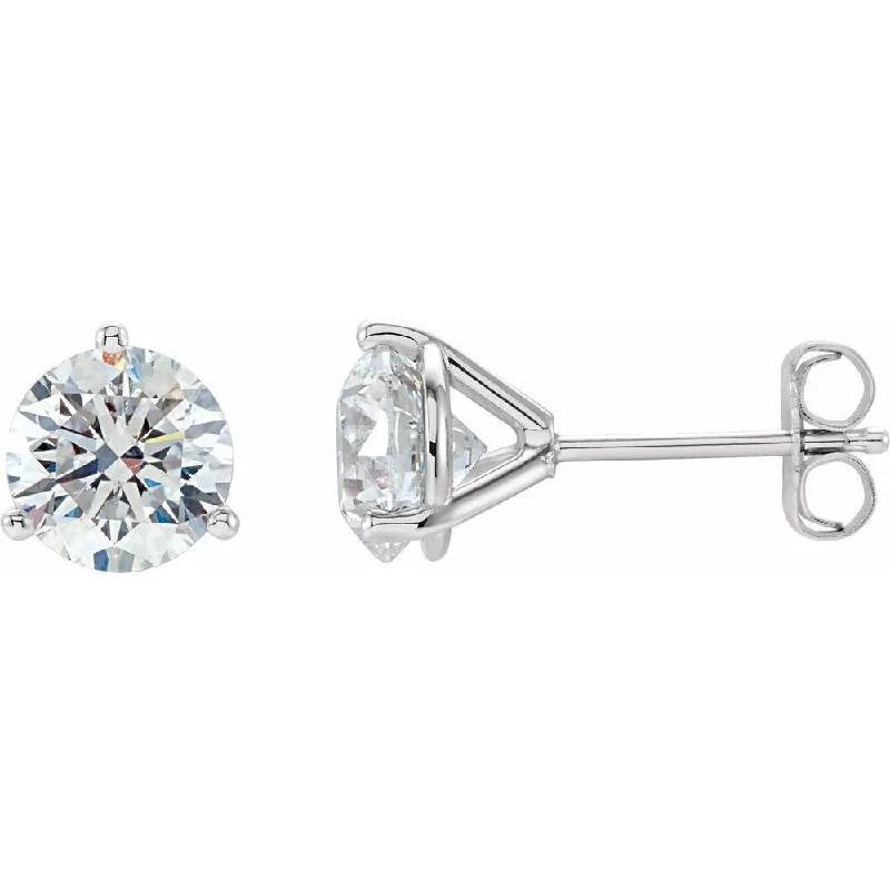 artisan-crafted rose earrings-14k White Gold 1/4 CTW Diamond Stud Earring for Women