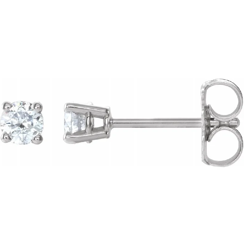 bold emerald ridge earrings-14k White Gold 1/4 CTW Diamond Stud Earring for Women