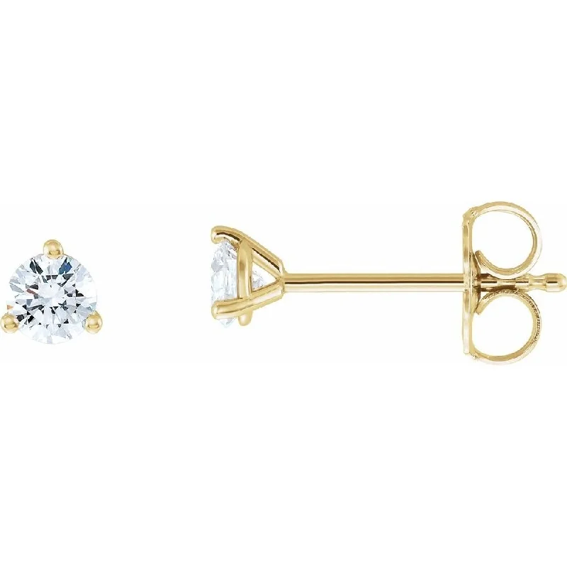 vintage-inspired tanzanite earrings-14k Yellow Gold 1/3 CTW Lab-Grown Diamond Stud Earring for Women