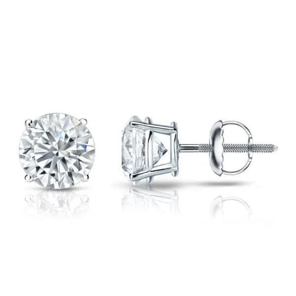 engraved loyalty drop earrings-Auriya Platinum 2 1/4ctw Round Diamond Stud Earrings Certified