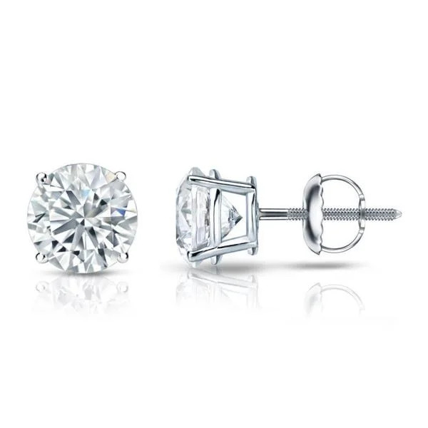 engraved legacy drop earrings-Auriya Platinum 2ctw Round Diamond Stud Earrings GIA Certified