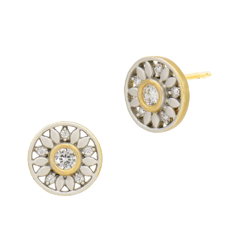 modern fused-drop earrings-Freida Rothman Petals in Bloom Stud Earrings