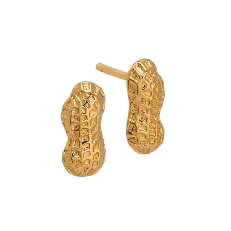 engraved unity stud earrings-Goldbug Peanut Stud Earrings