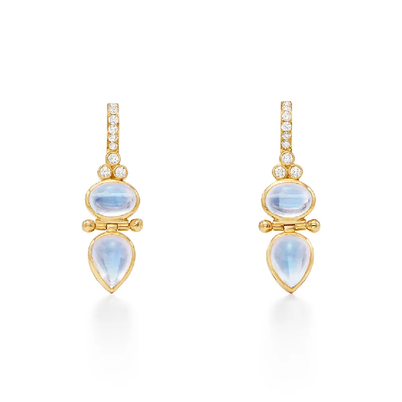 vintage-style spinel earrings-Temple St. Clair Blue Moonstone Dynasty Drop Earrings