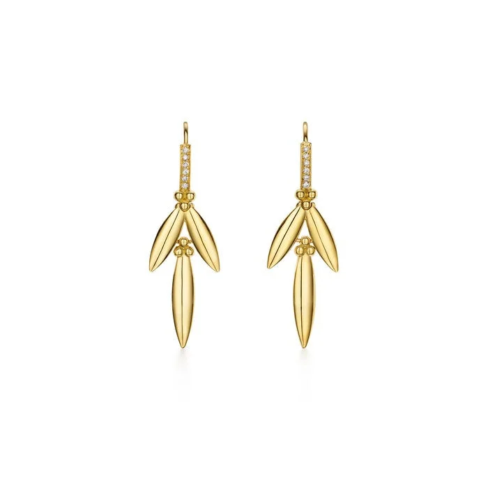 timeless radiant-cut stud earrings-Temple St. Clair Natura Vine Earrings