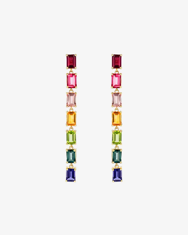 raw alexandrite cluster earrings-Amalfi Rainbow Drop Earrings