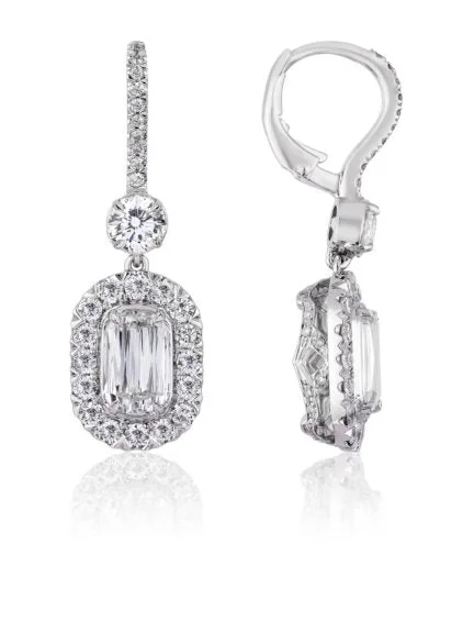 bold opal ridge earrings-Christopher Designs L'Amour Crisscut® Diamond Earrings