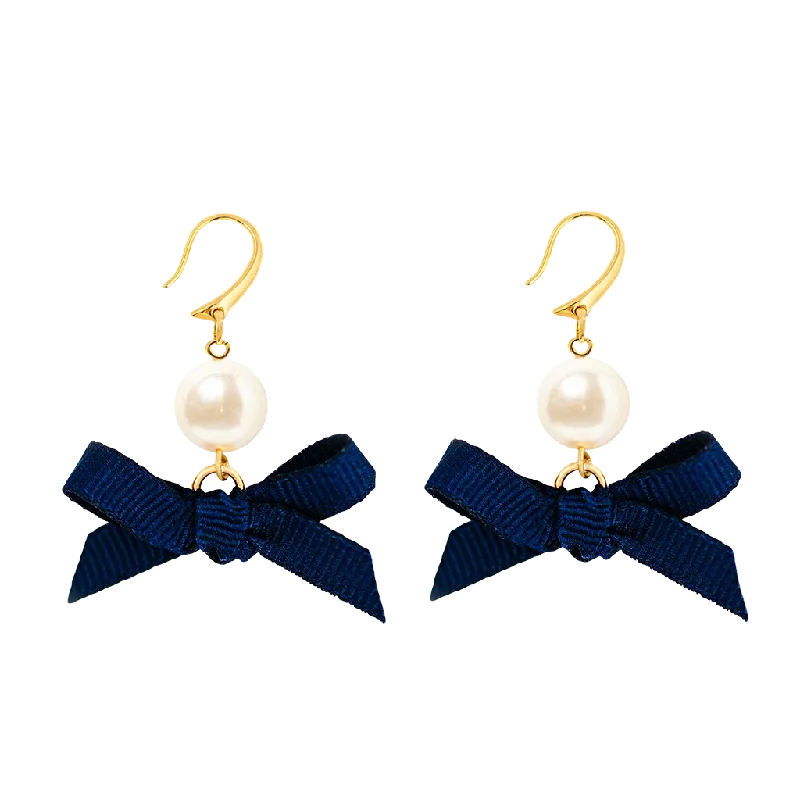 floral channel diamond earrings-Jackie in Pearls