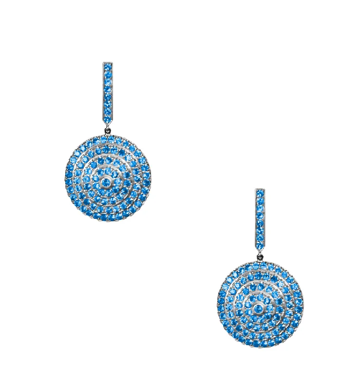 raw tanzanite accent earrings-Soleil Silver Earrings with Blue Sapphire